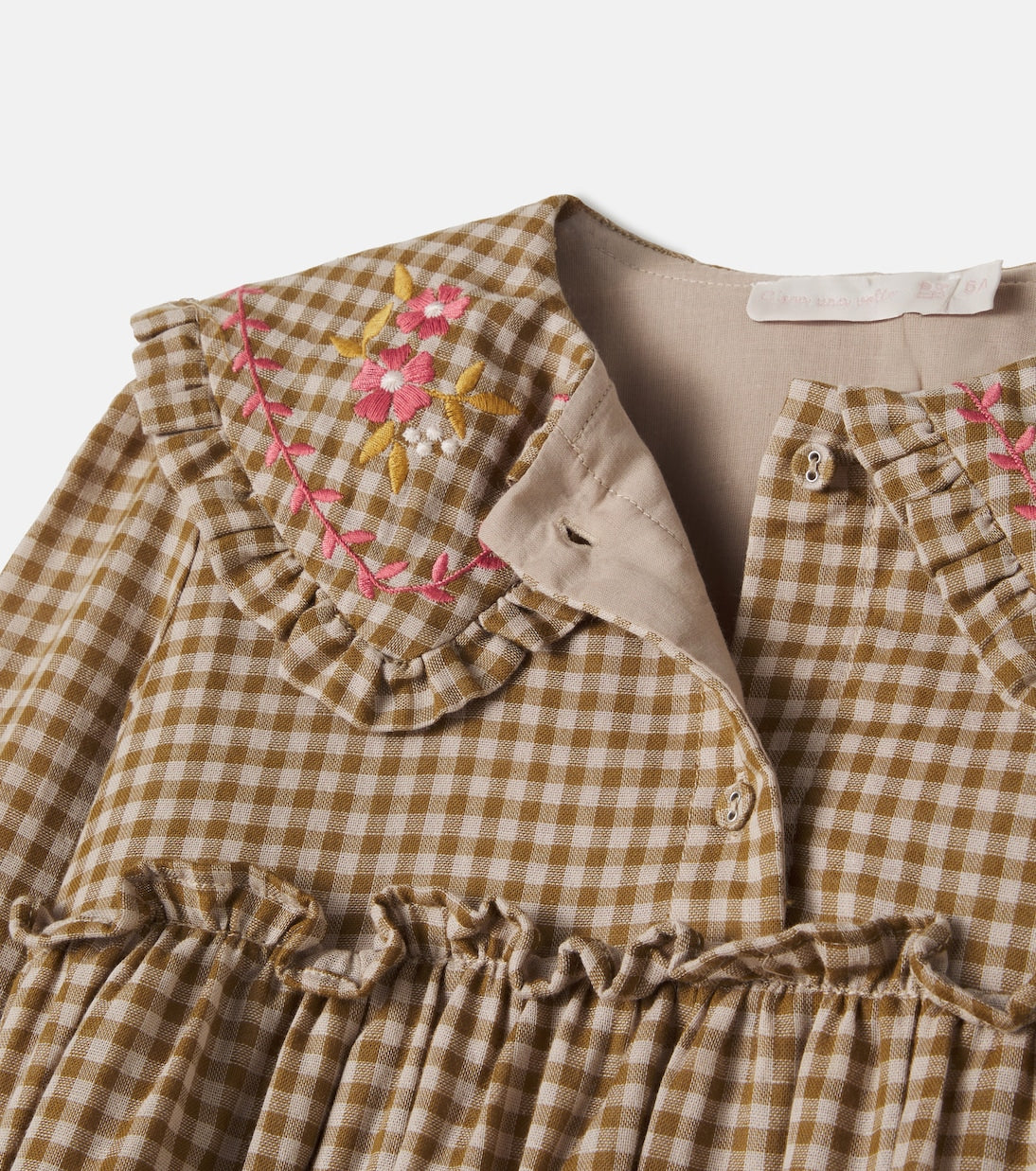 C'era Una Volta - Viola checked cotton dress