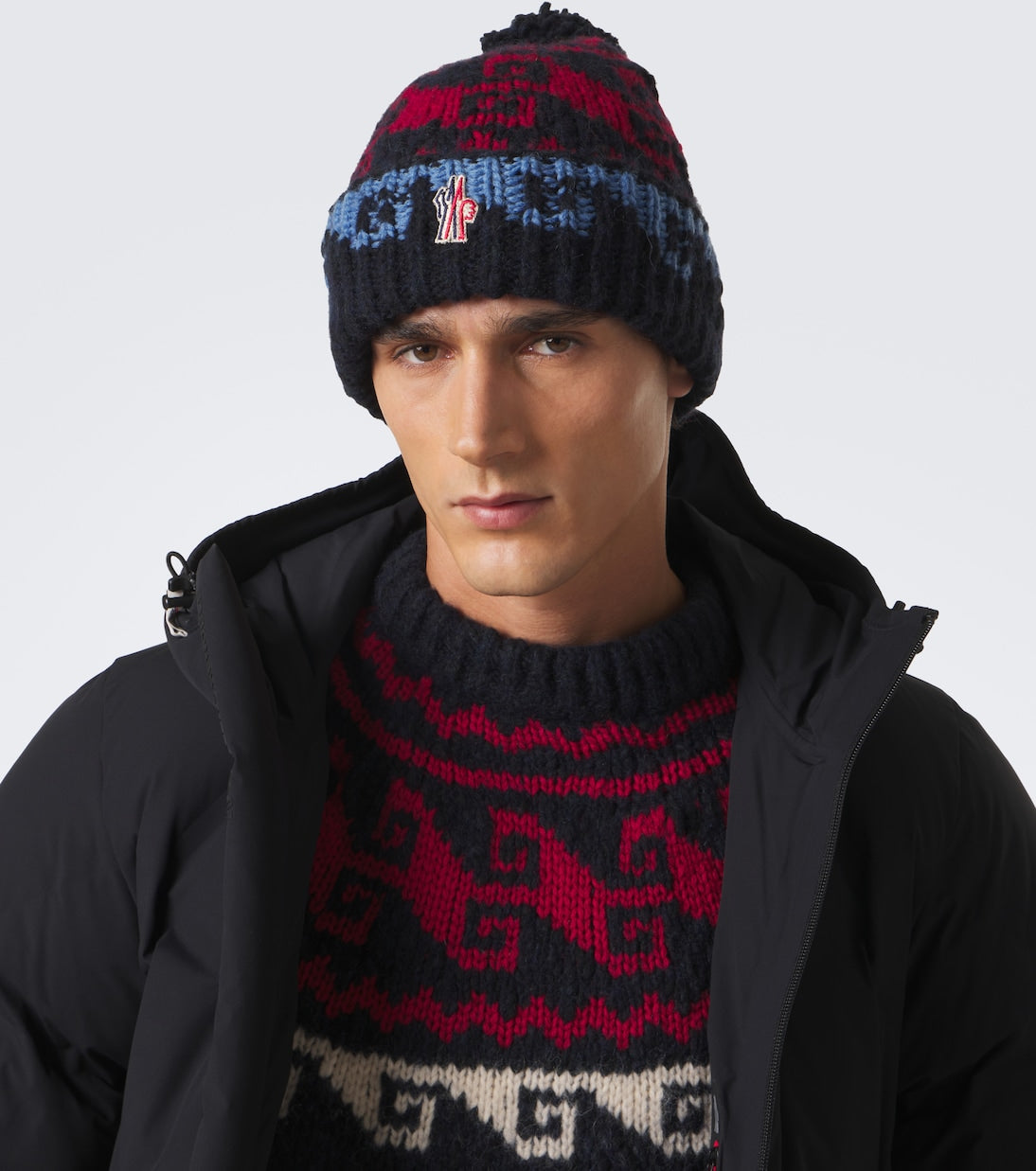 Moncler Grenoble - Intarsia wool and alpaca-blend beanie