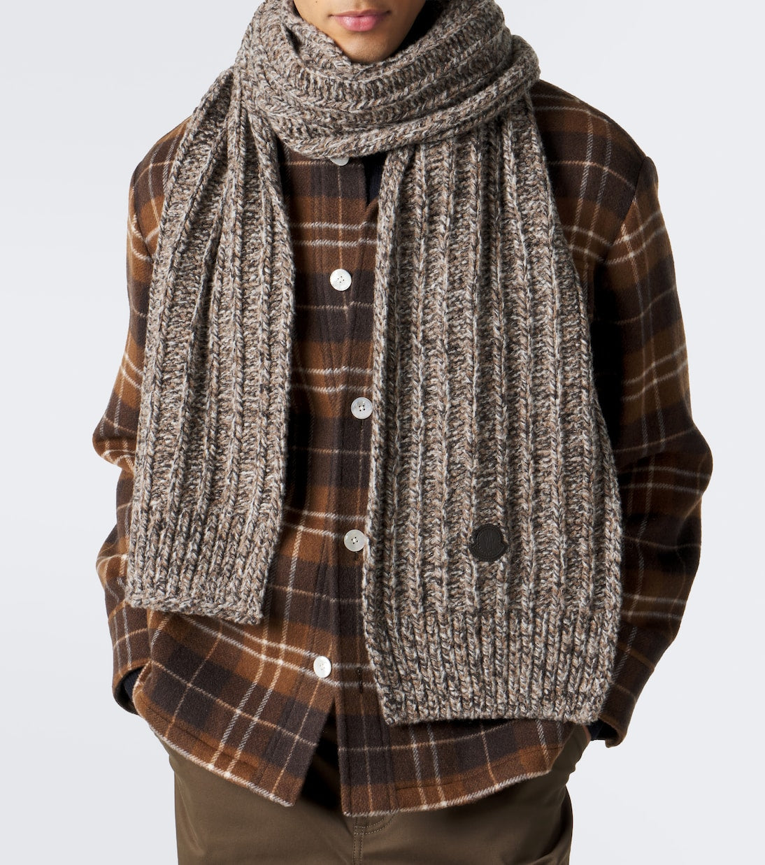 Moncler - Wool-blend tweed scarf