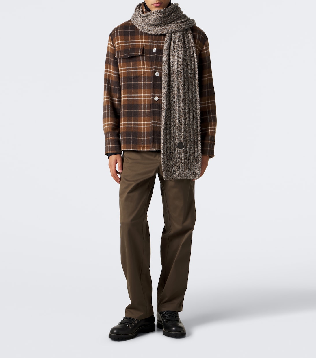 Moncler - Wool-blend tweed scarf