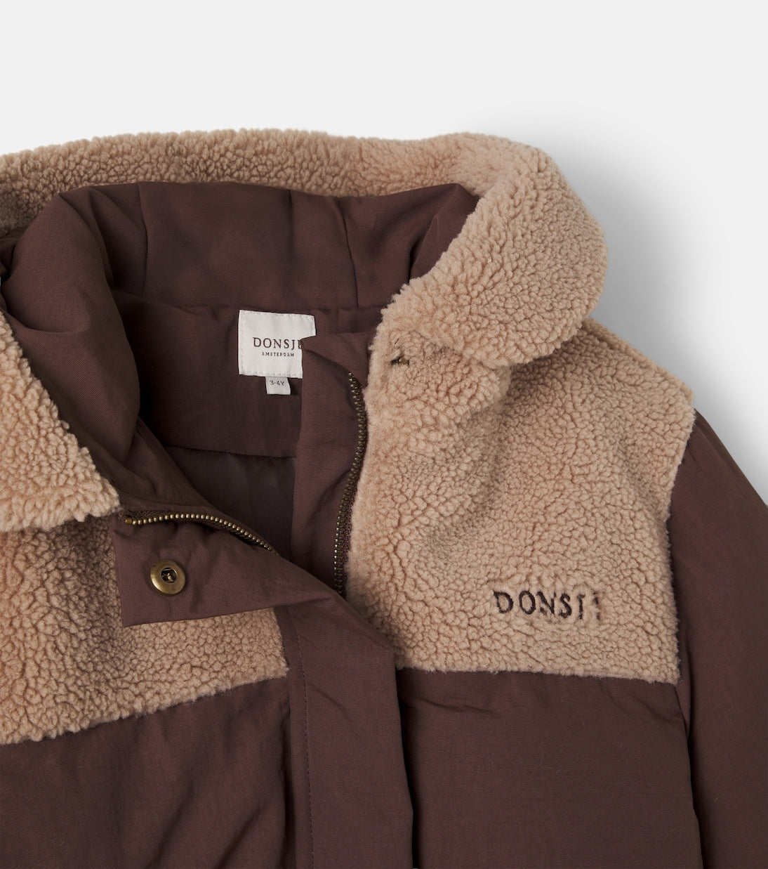 Donsje - Damian teddy-trimmed puffer jacket