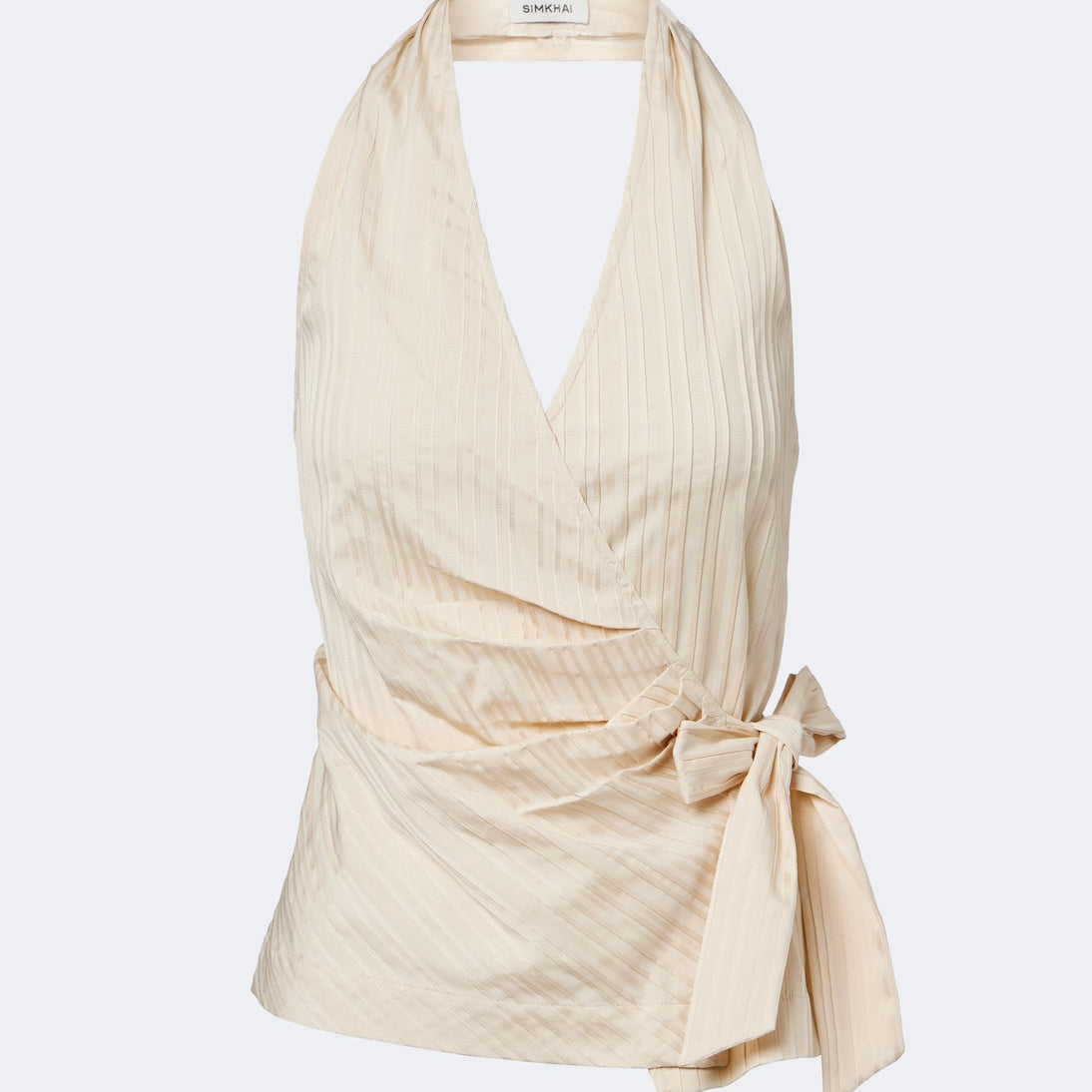 Simkhai - Bria striped halterneck top