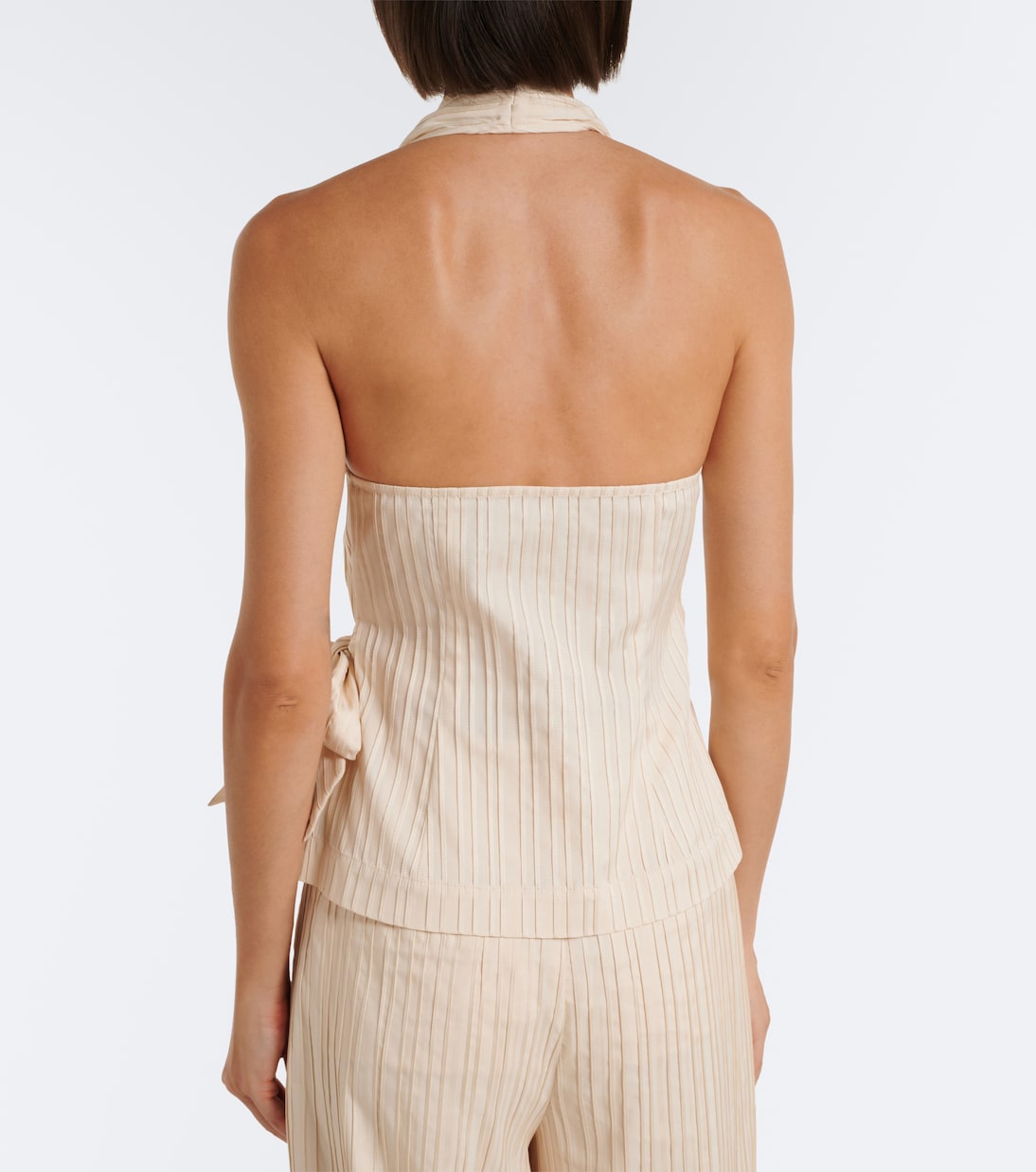Simkhai - Bria striped halterneck top