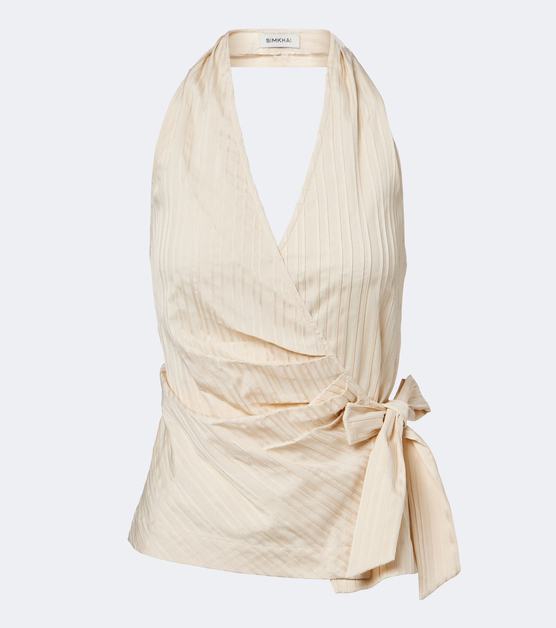 Simkhai - Bria striped halterneck top