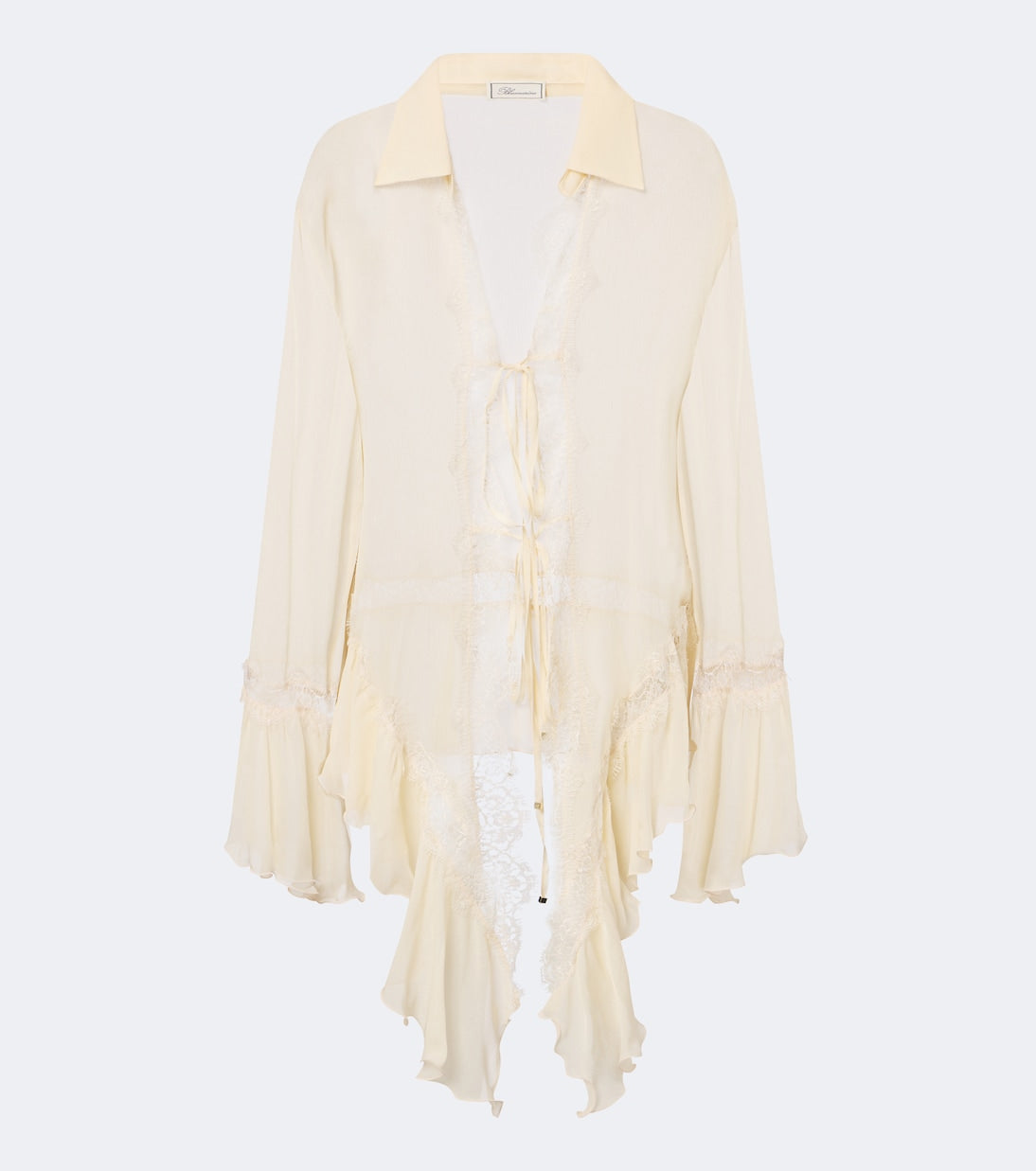 Blumarine - Asymmetric lace-trimmed blouse
