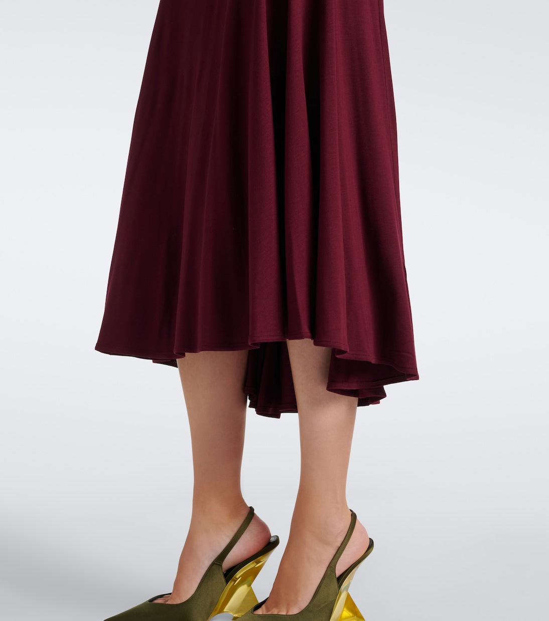 Blumarine - Draped tie-neck jersey midi dress