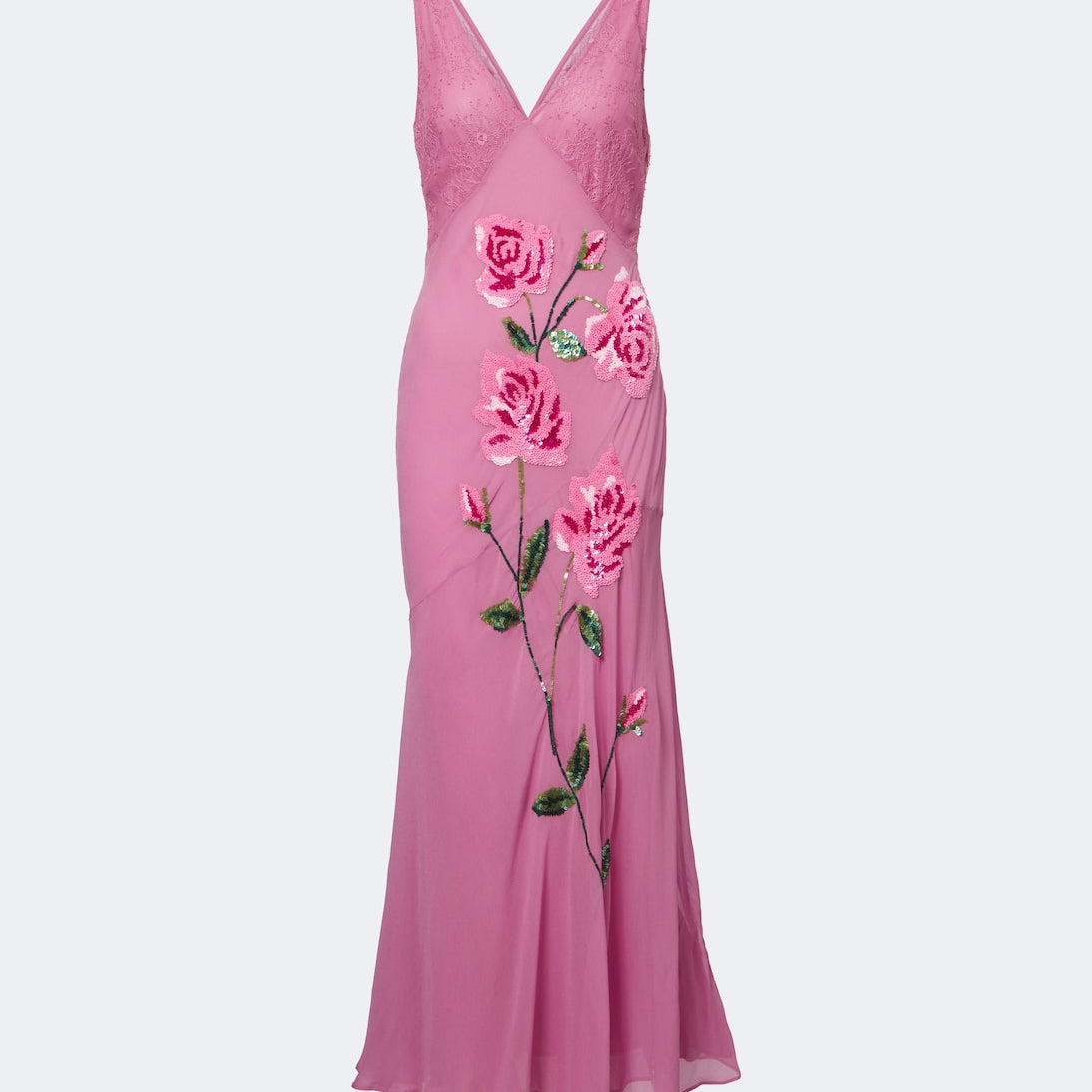 Blumarine - Floral sequined midi dress
