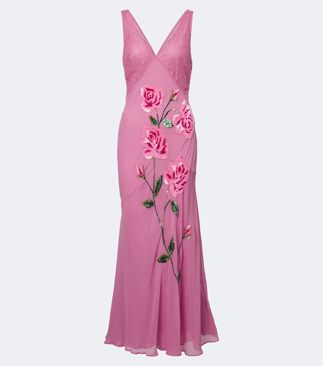 Blumarine - Floral sequined midi dress