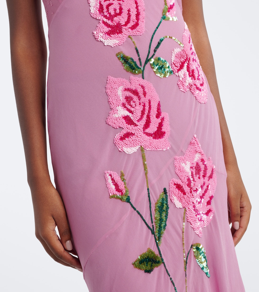 Blumarine - Floral sequined midi dress