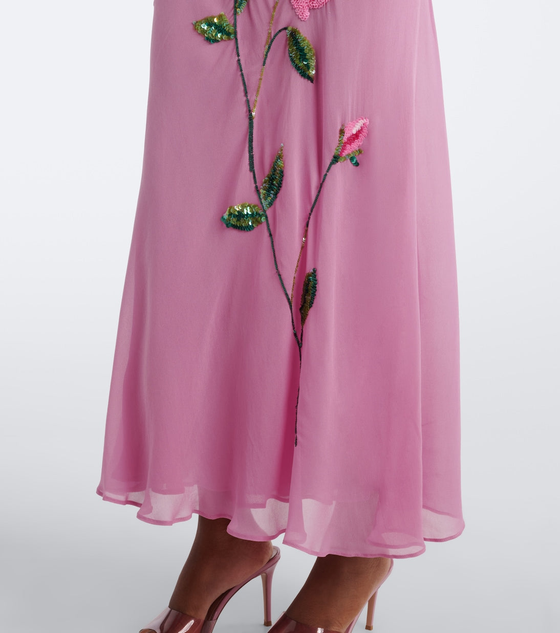 Blumarine - Floral sequined midi dress