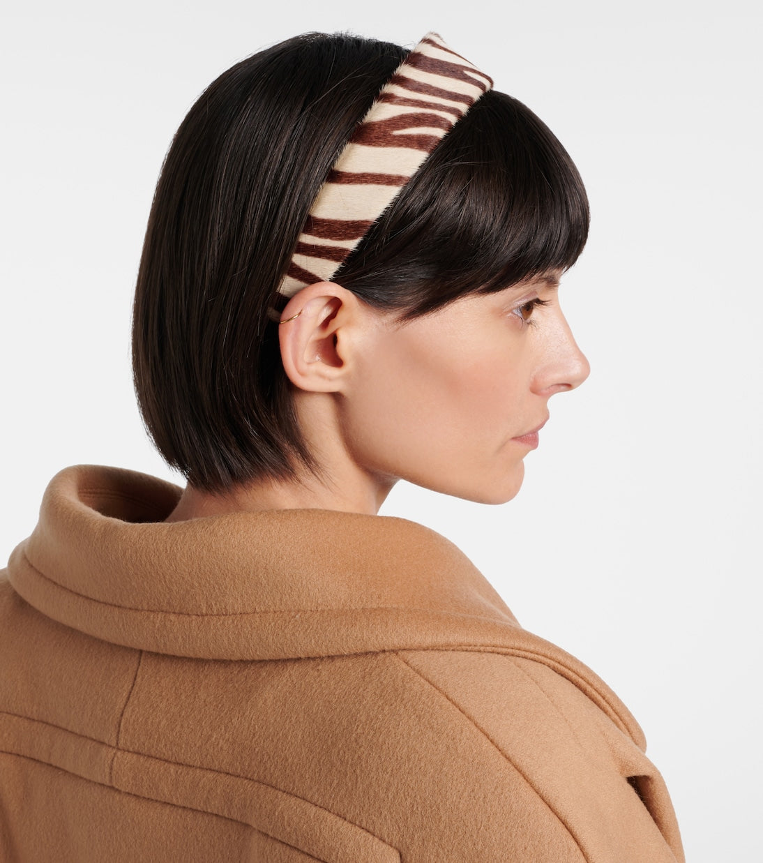 Jennifer Behr - Cruz zebra-print calf hair headband