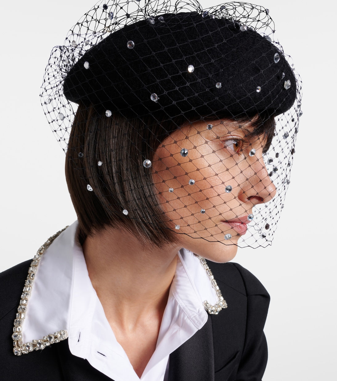 Jennifer Behr - Voilette embellished hat