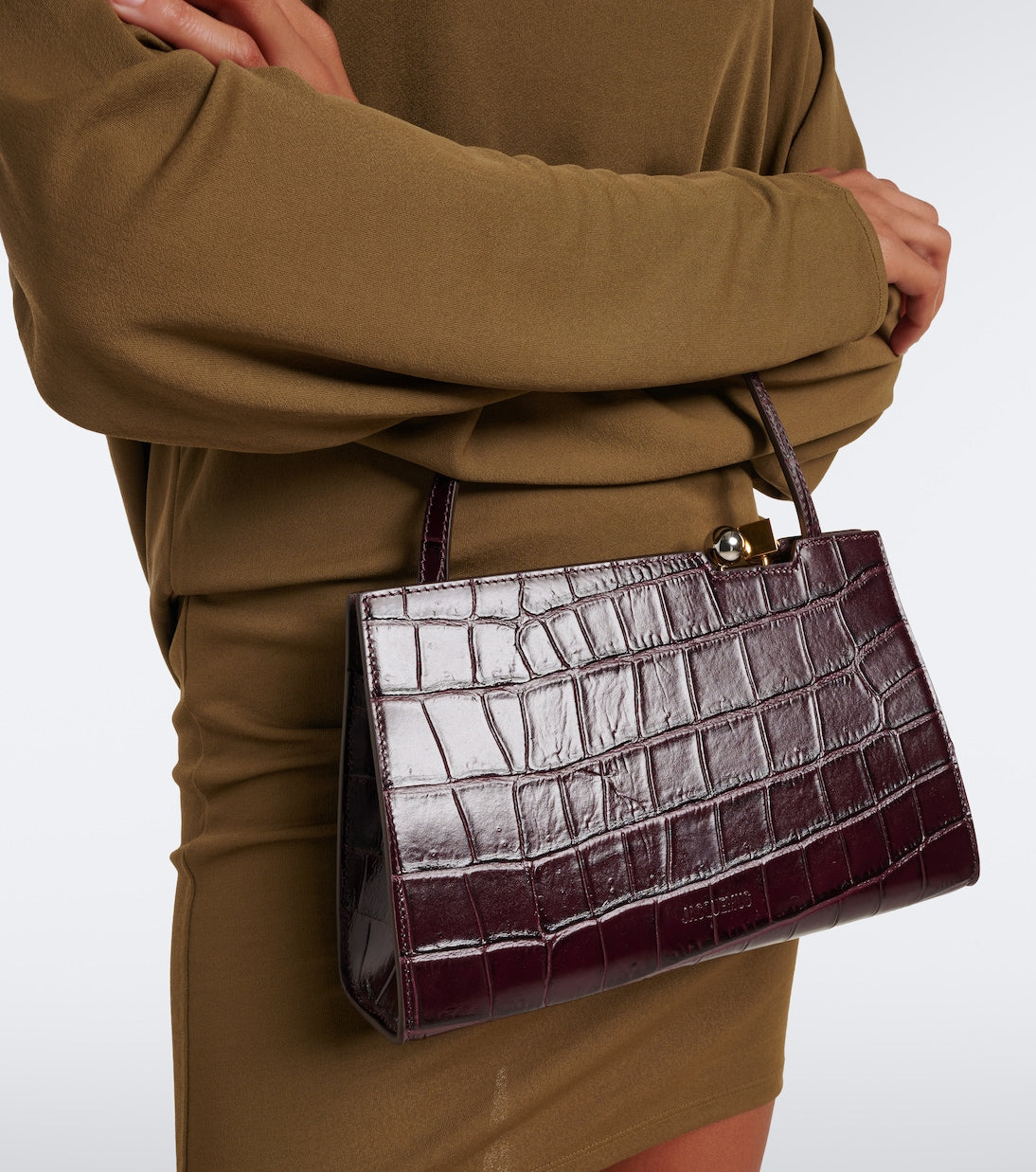 Jacquemus - Salon croc-effect leather shoulder bag