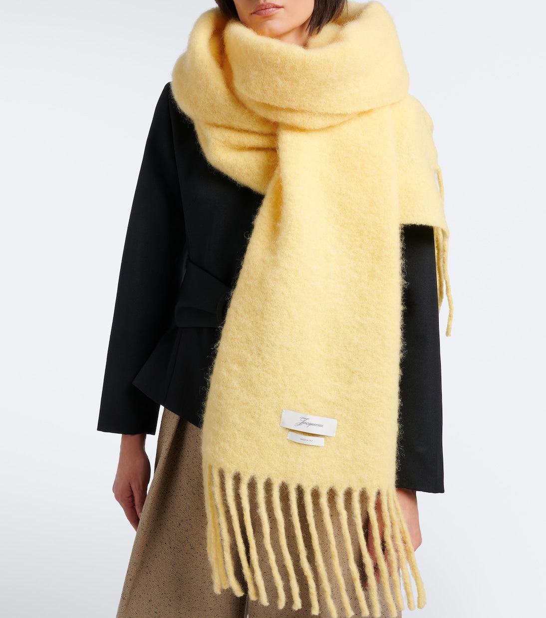 Jacquemus - Carro alpaca, mohair, and wool-blend scarf