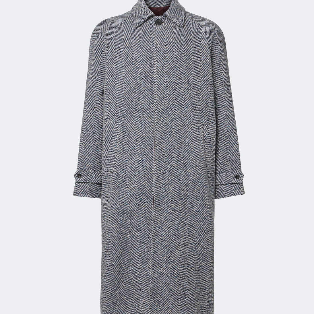 Rubinacci - Herringbone wool, silk, and cashmere coat