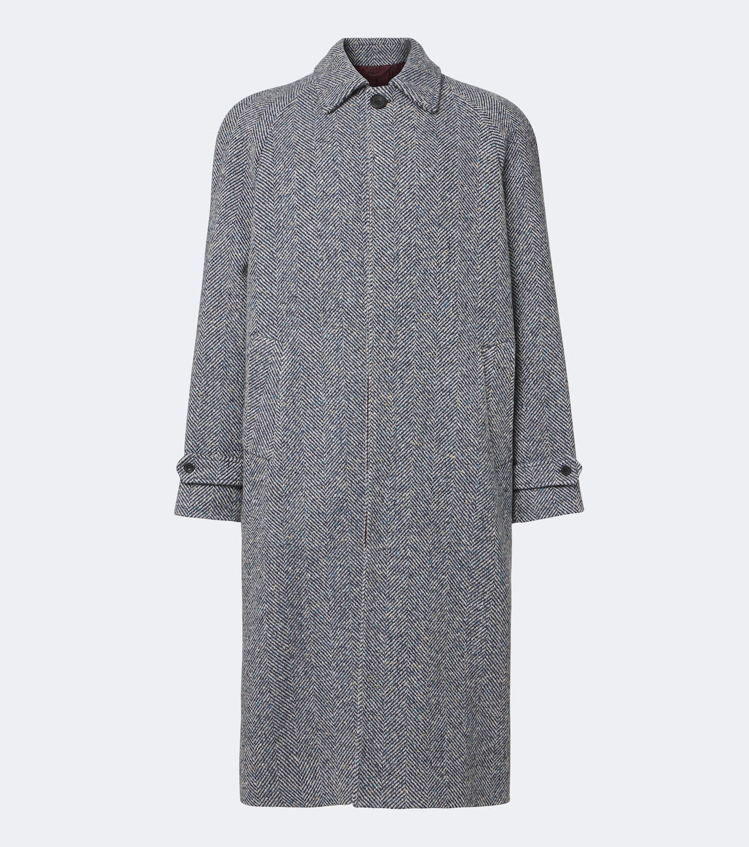 Rubinacci - Herringbone wool, silk, and cashmere coat