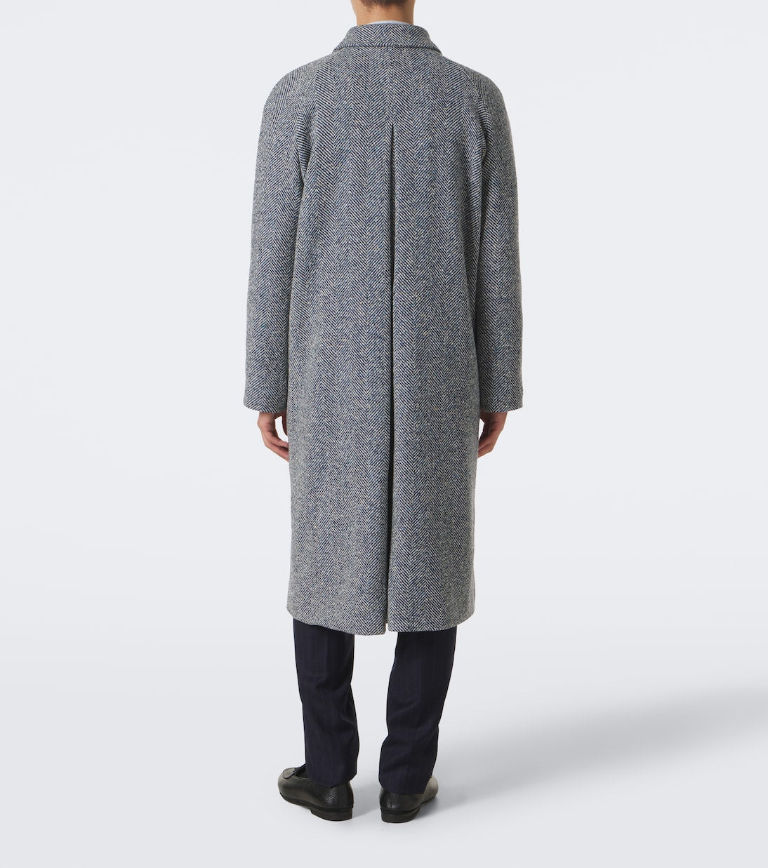 Rubinacci - Herringbone wool, silk, and cashmere coat