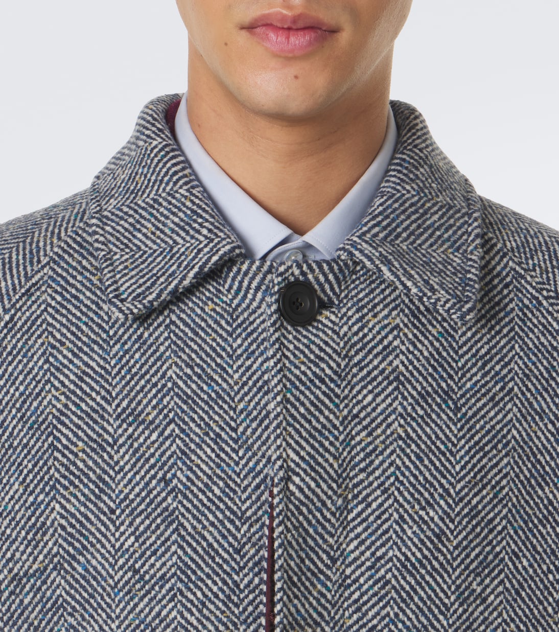 Rubinacci - Herringbone wool, silk, and cashmere coat