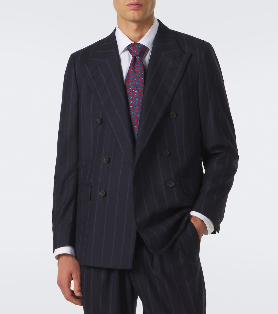 Rubinacci - Chalk stripe virgin wool blazer