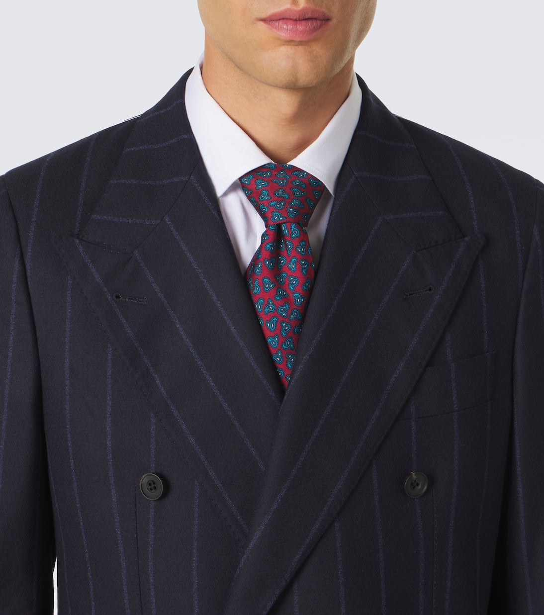 Rubinacci - Chalk stripe virgin wool blazer