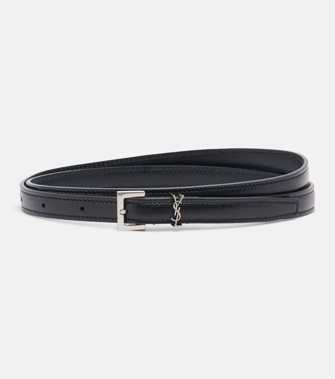 Saint Laurent - Cassandre leather belt