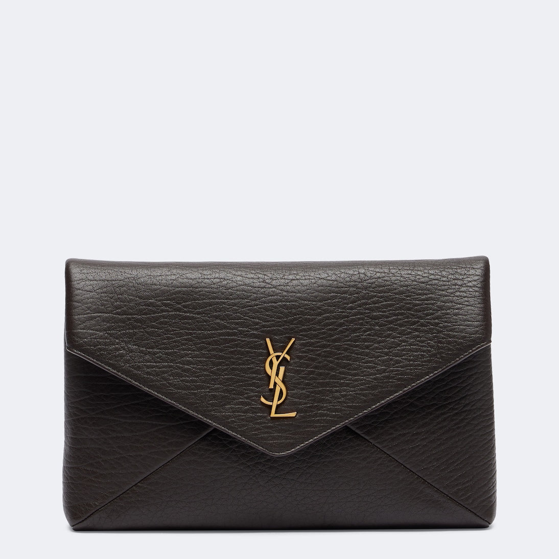 Saint Laurent - Cassandre Large leather clutch