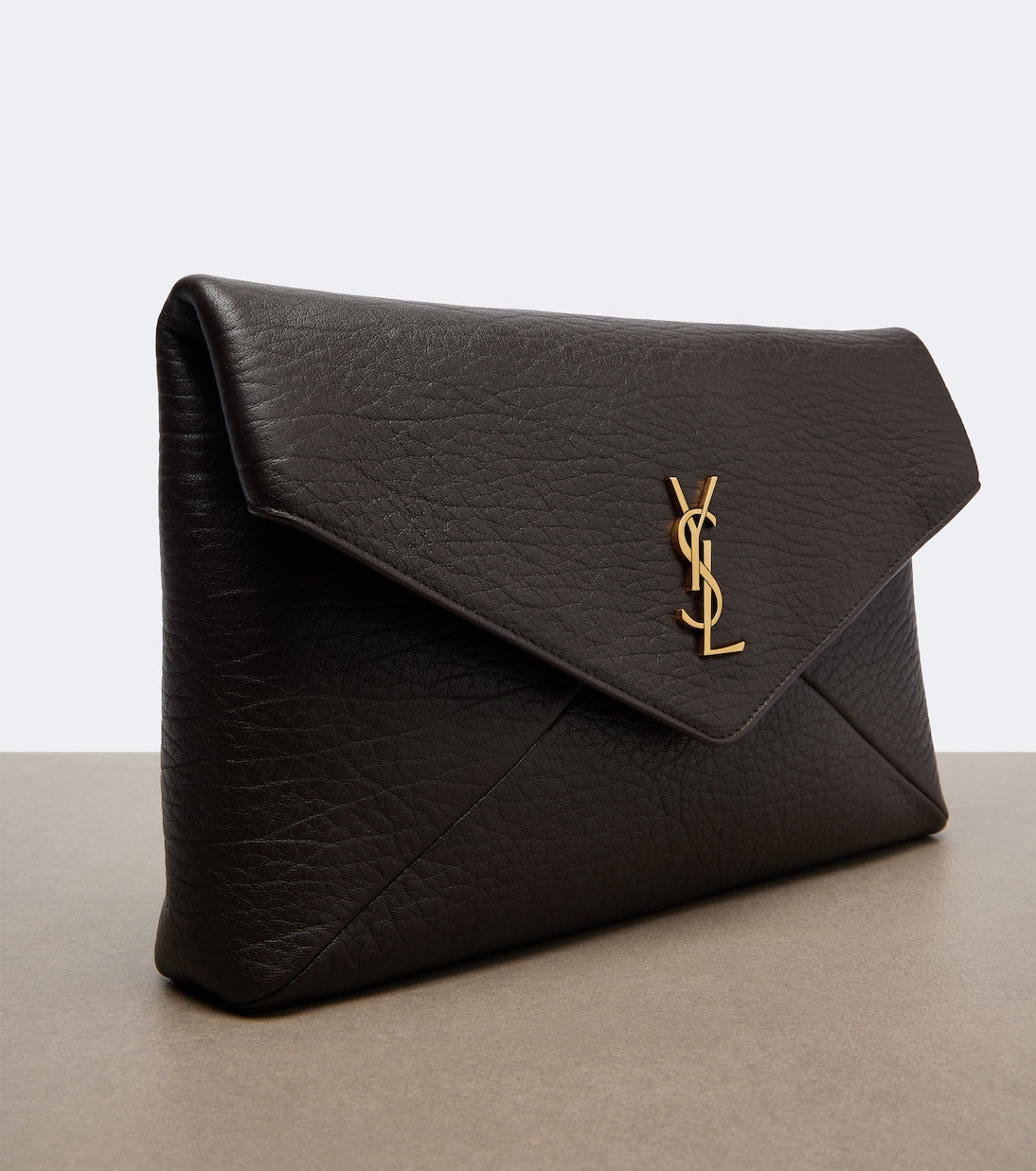 Saint Laurent - Cassandre Large leather clutch