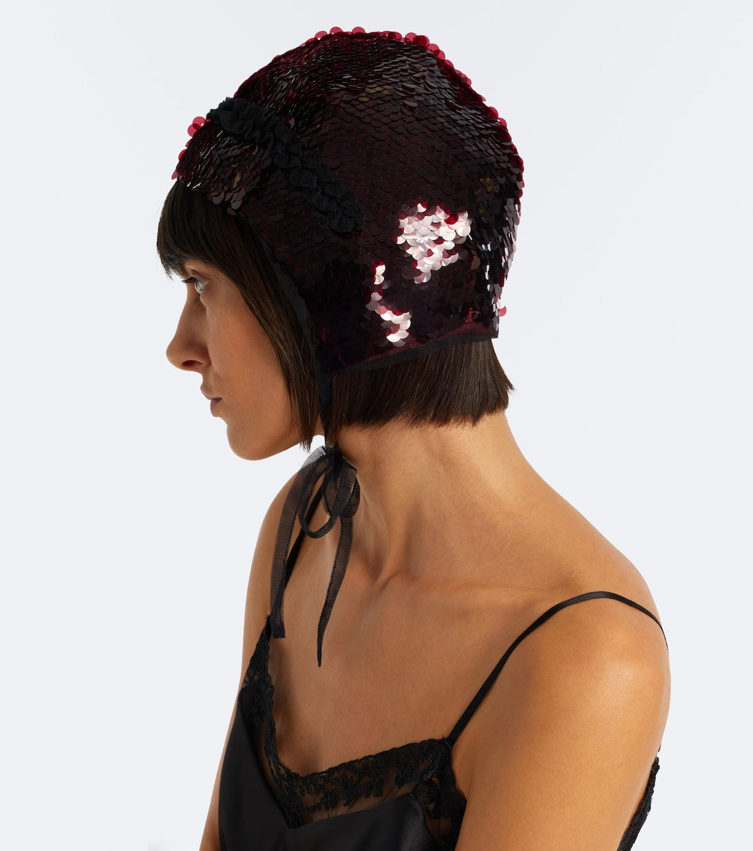 Simone Rocha - Sequined tulle-trimmed hood