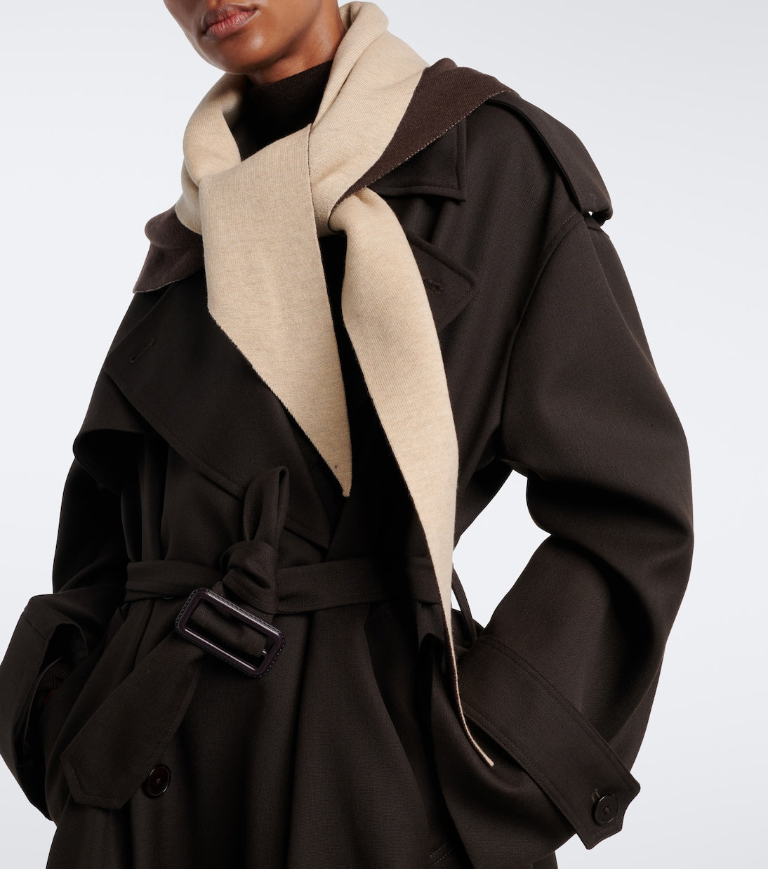 The Frankie Shop - Nella reversible wool-blend scarf