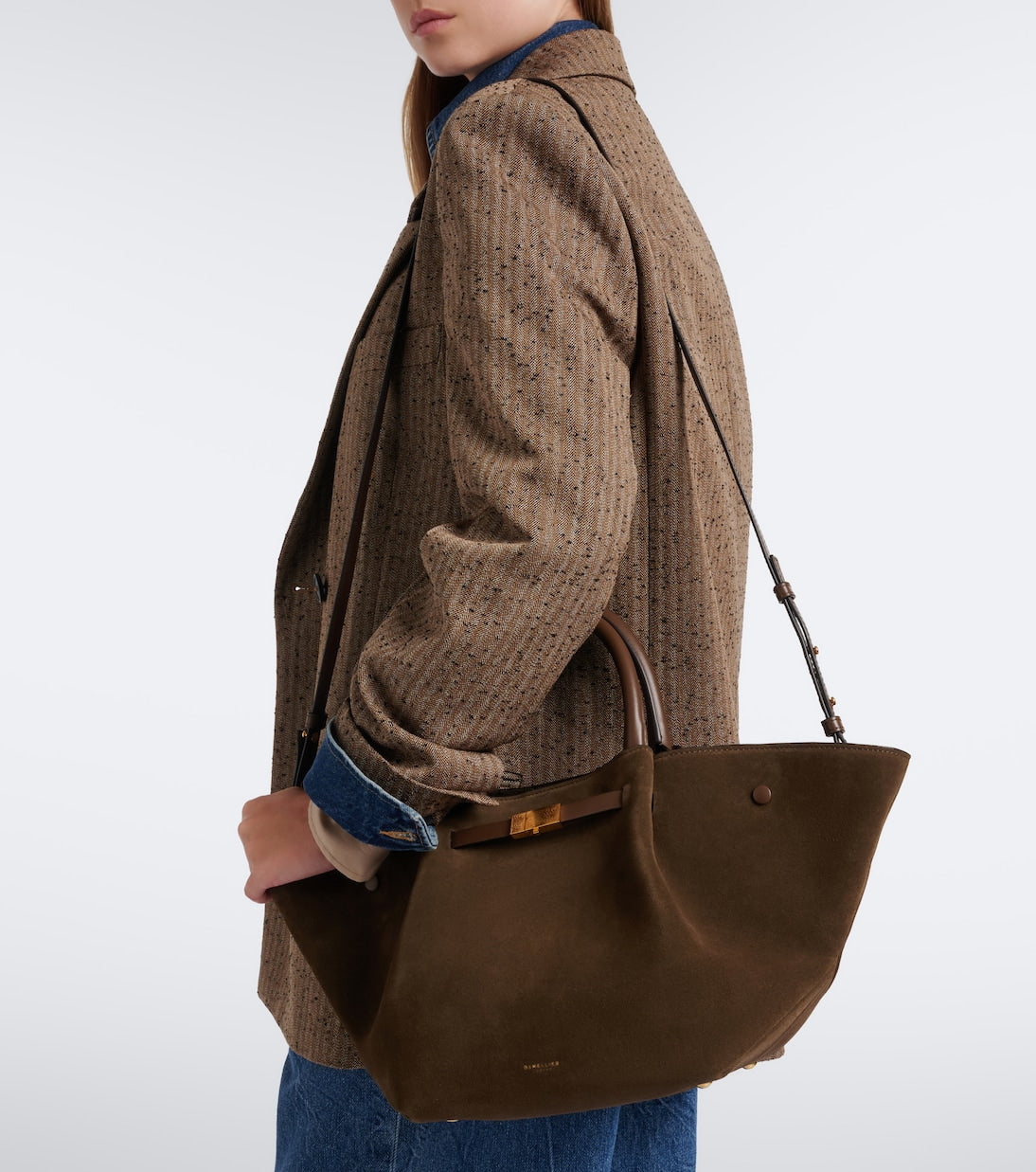 DeMellier - New York Midi suede top-handle bag