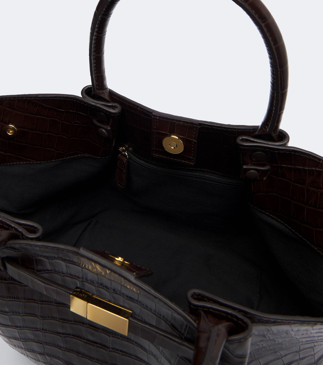 DeMellier - New York Midi croc-effect leather top-handle bag