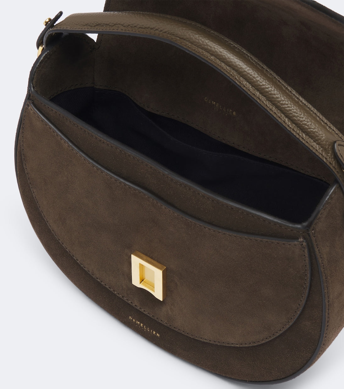 DeMellier - Siena Saddle Small suede shoulder bag