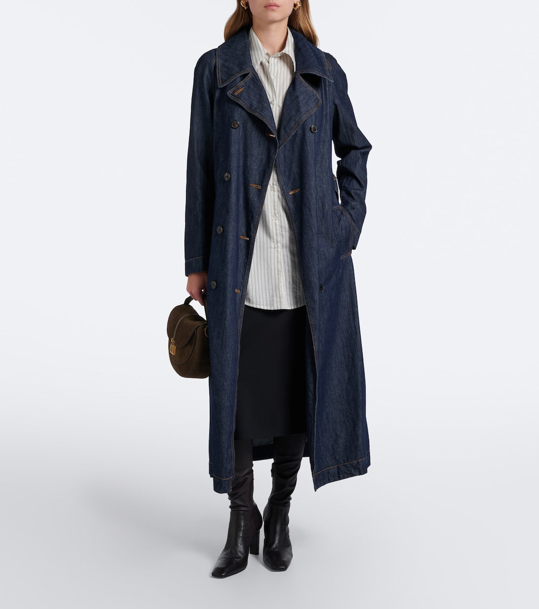 DeMellier - Siena Saddle Small suede shoulder bag