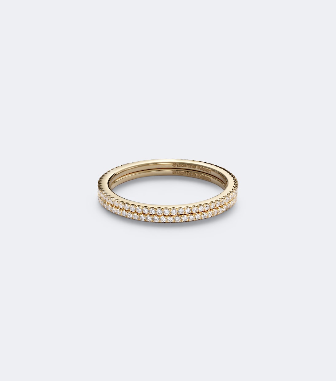 Suzanne Kalan - Mini 18kt gold tech ring jackets with diamonds