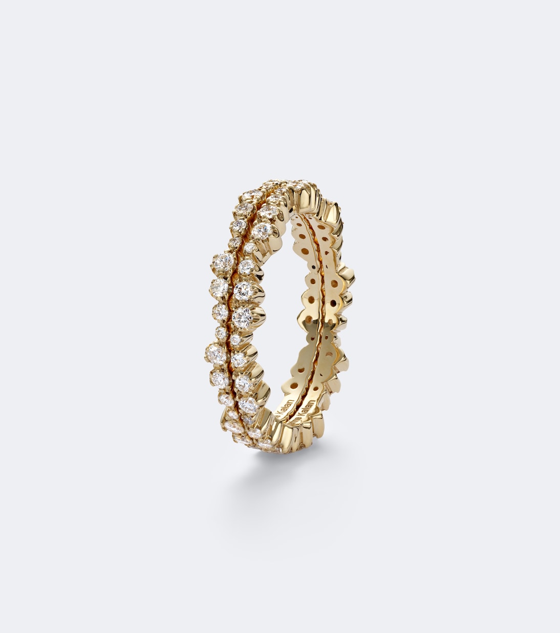 Suzanne Kalan - Ivy 18kt gold tech ring jackets with diamonds