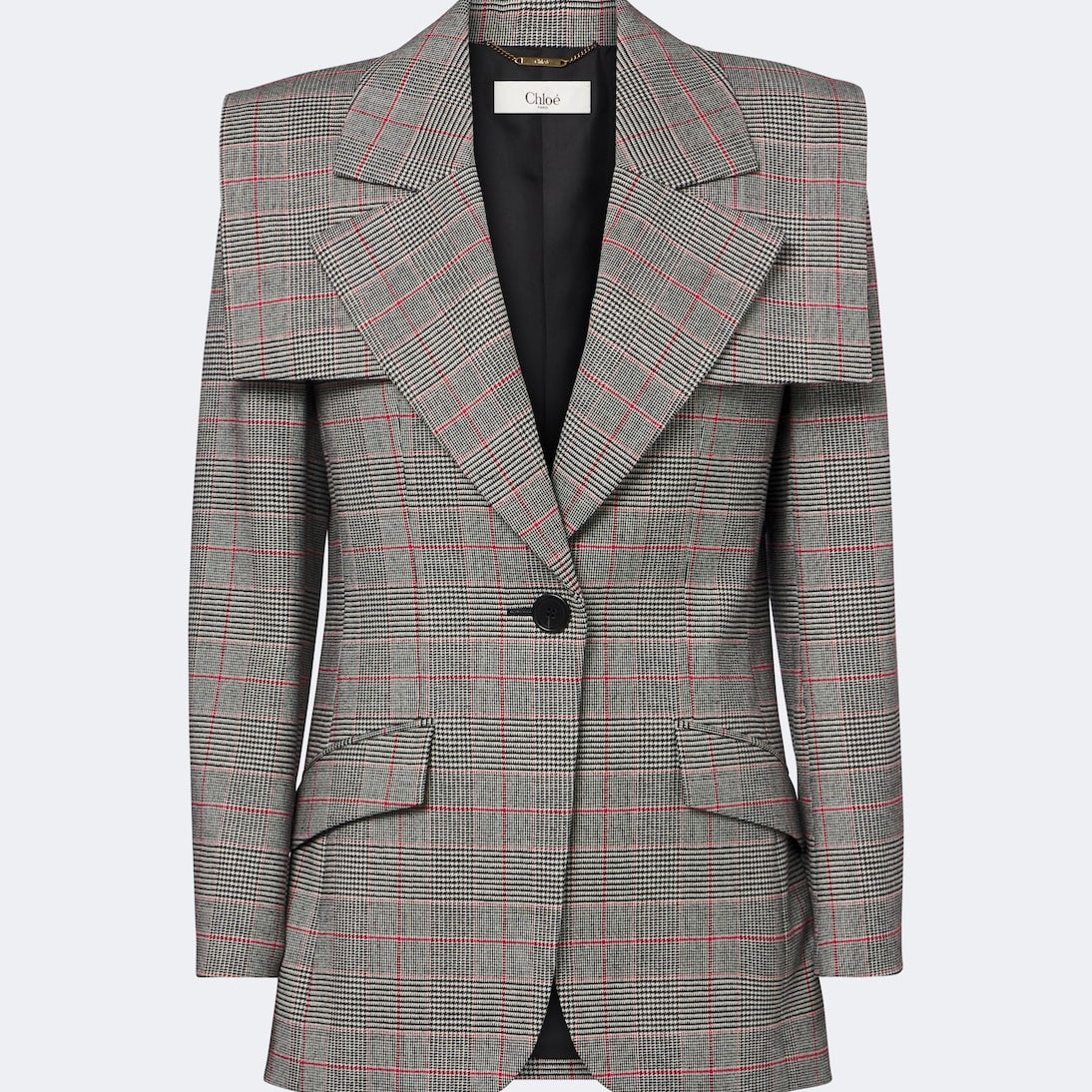 Chloé - Prince of Wales check wool-blend blazer