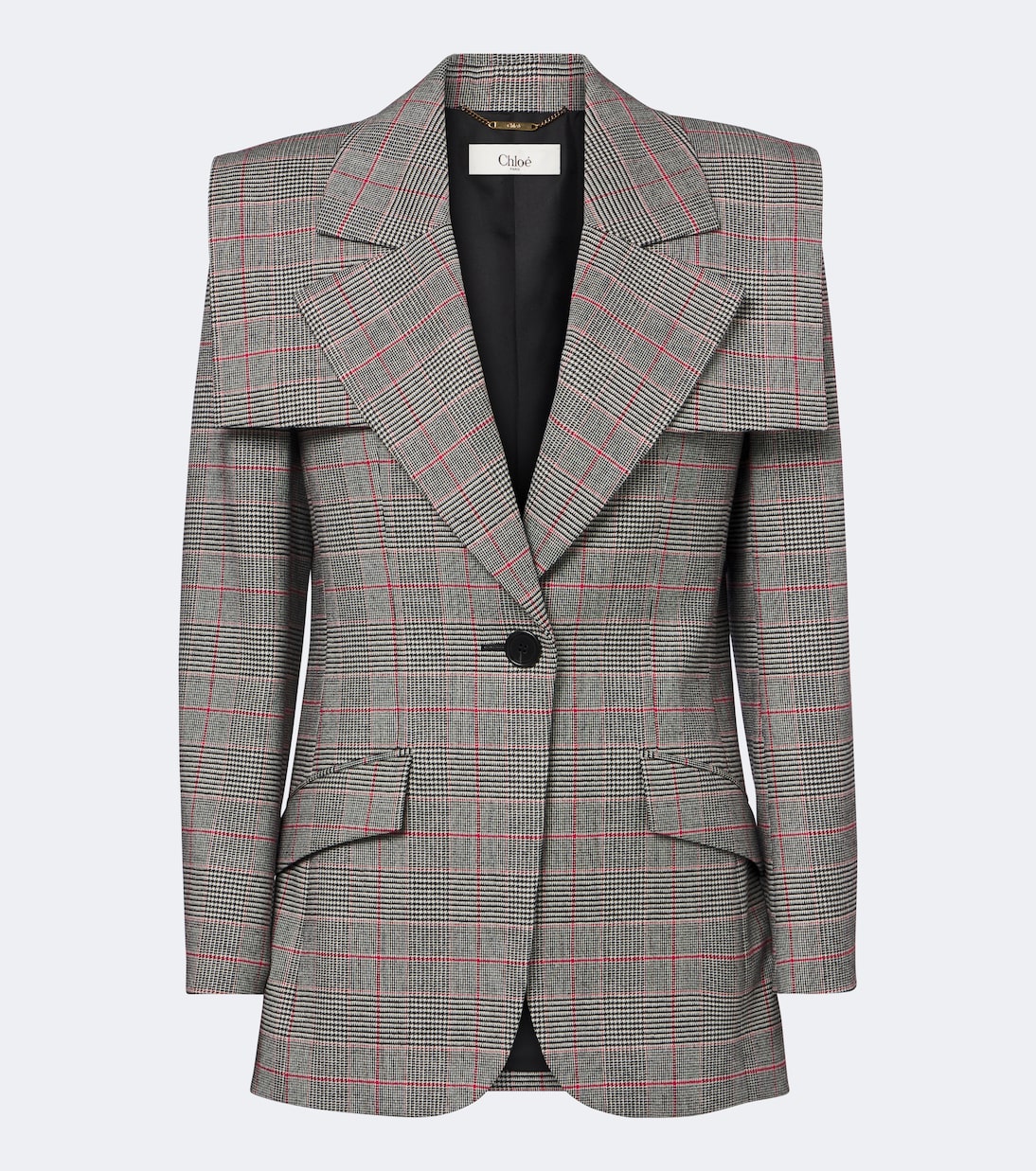 Chloé - Prince of Wales check wool-blend blazer