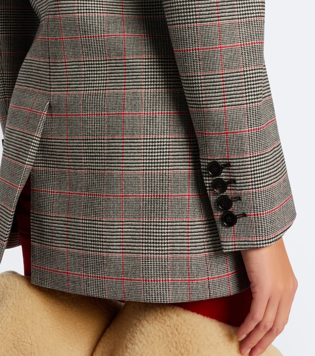 Chloé - Prince of Wales check wool-blend blazer