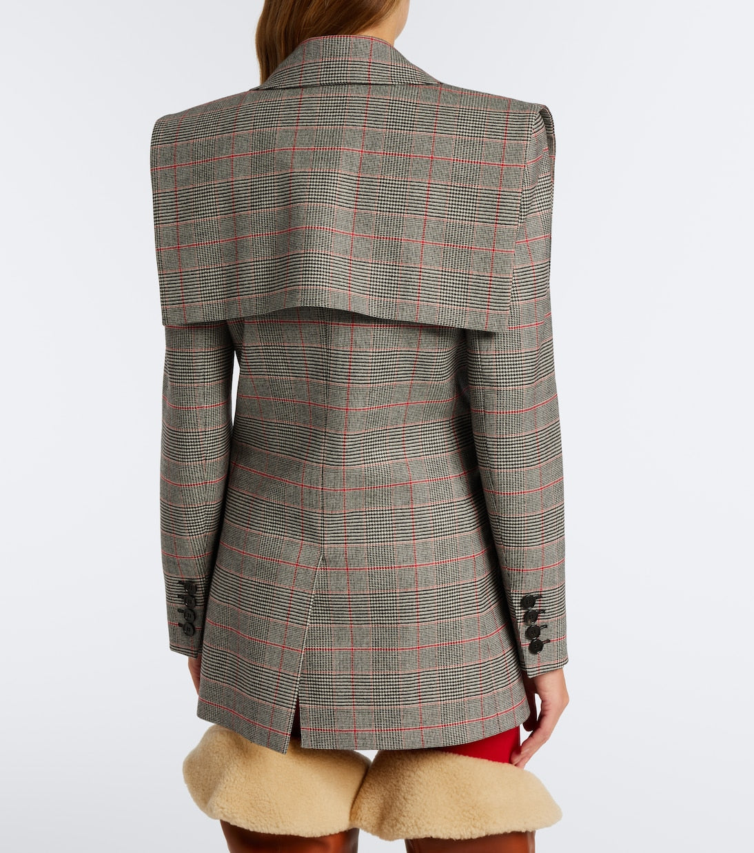 Chloé - Prince of Wales check wool-blend blazer
