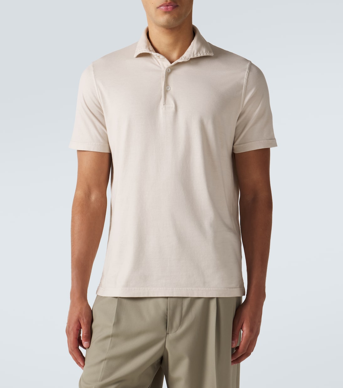 Fedeli - Cotton jersey polo shirt
