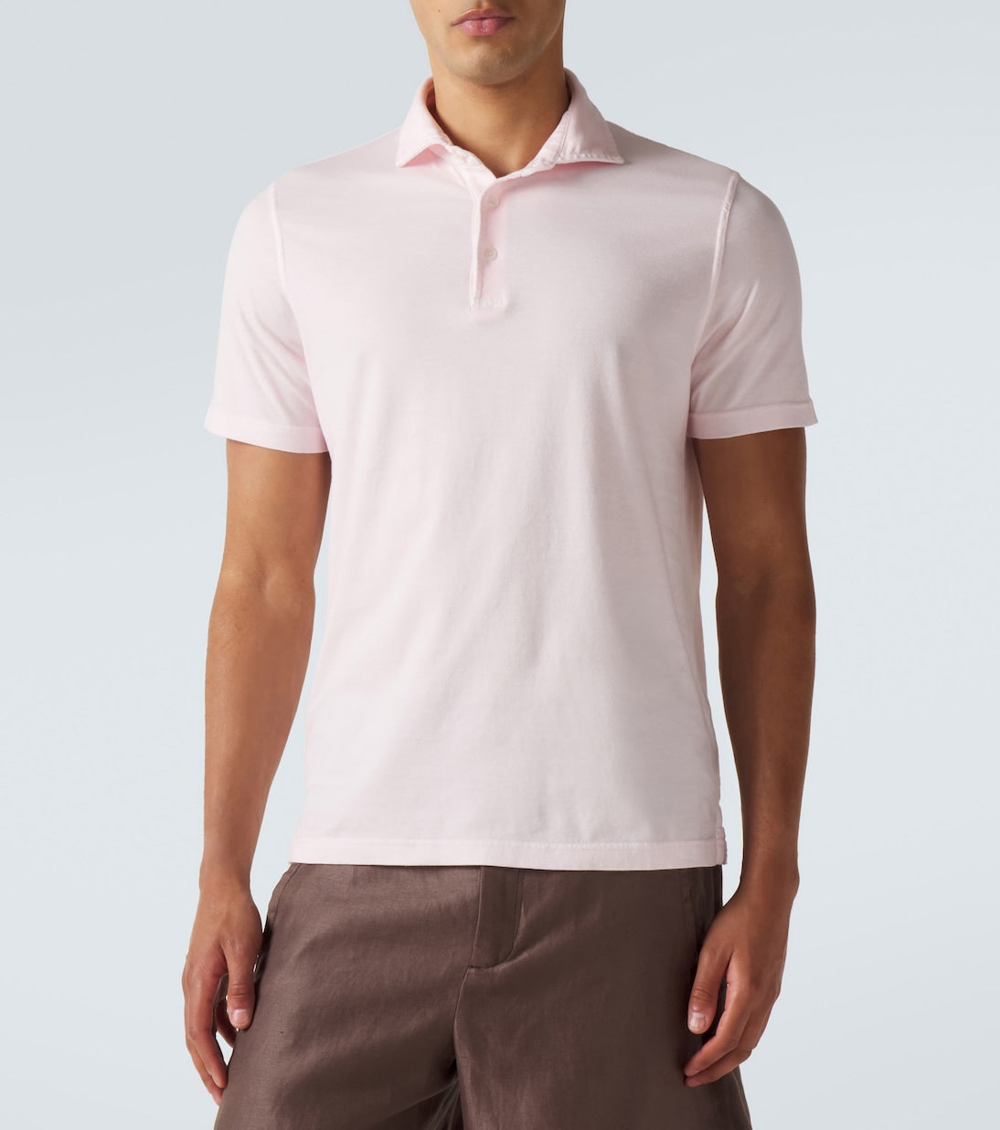 Fedeli - Cotton jersey polo shirt