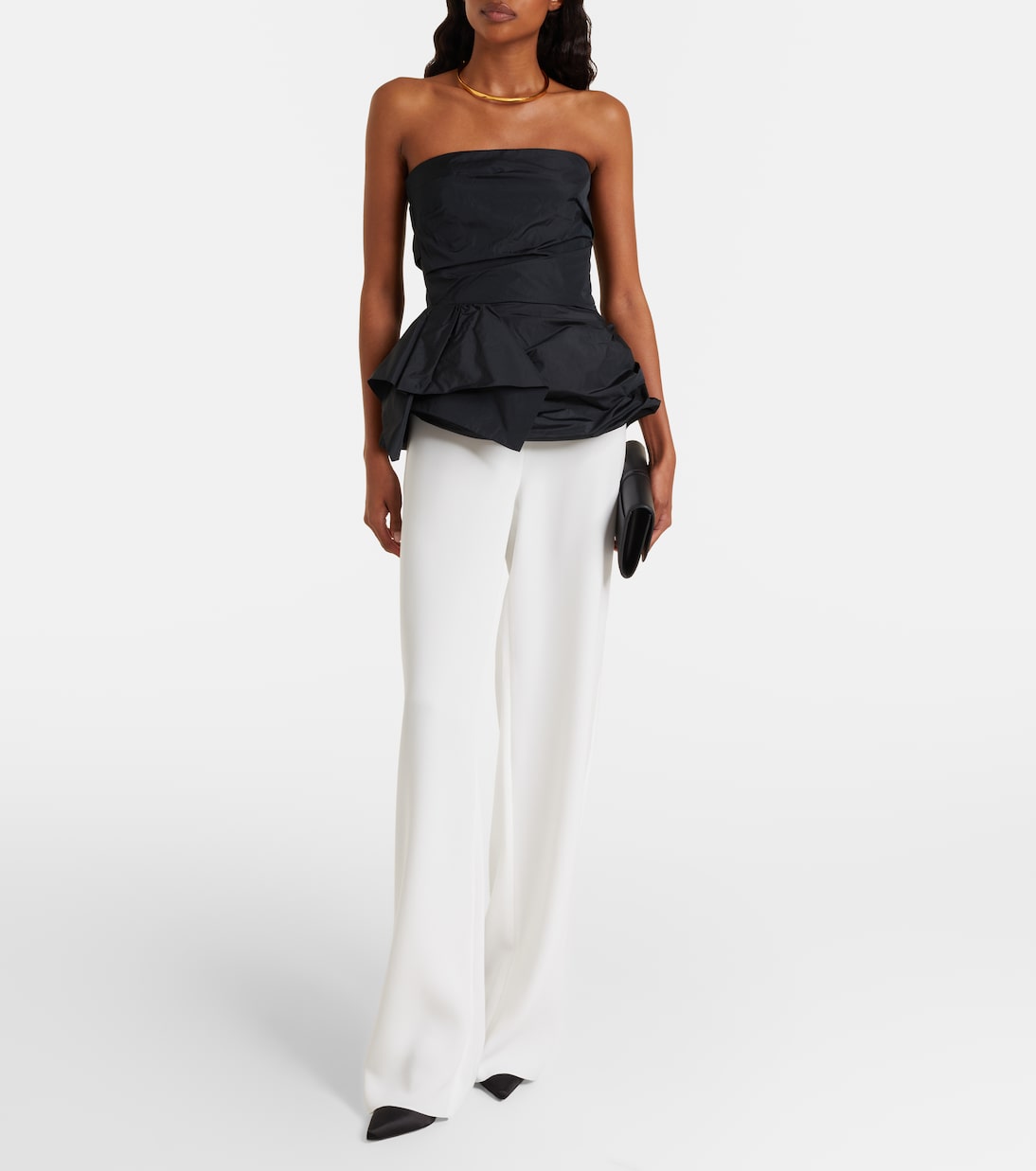 Max Mara - Taffeta corset top