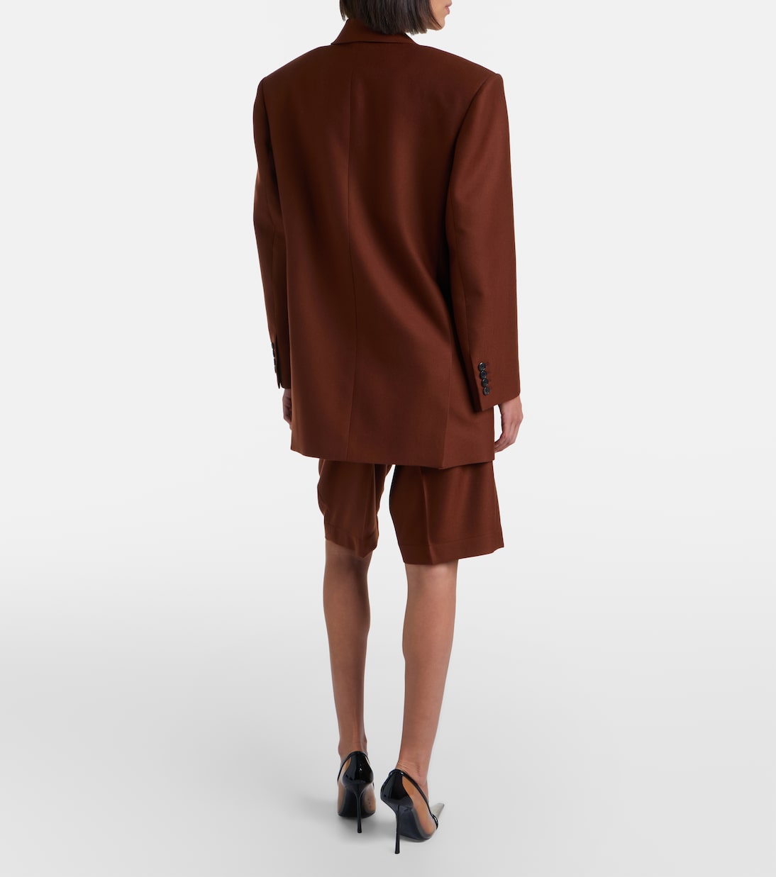 Saint Laurent - Pleated cashmere Bermuda shorts