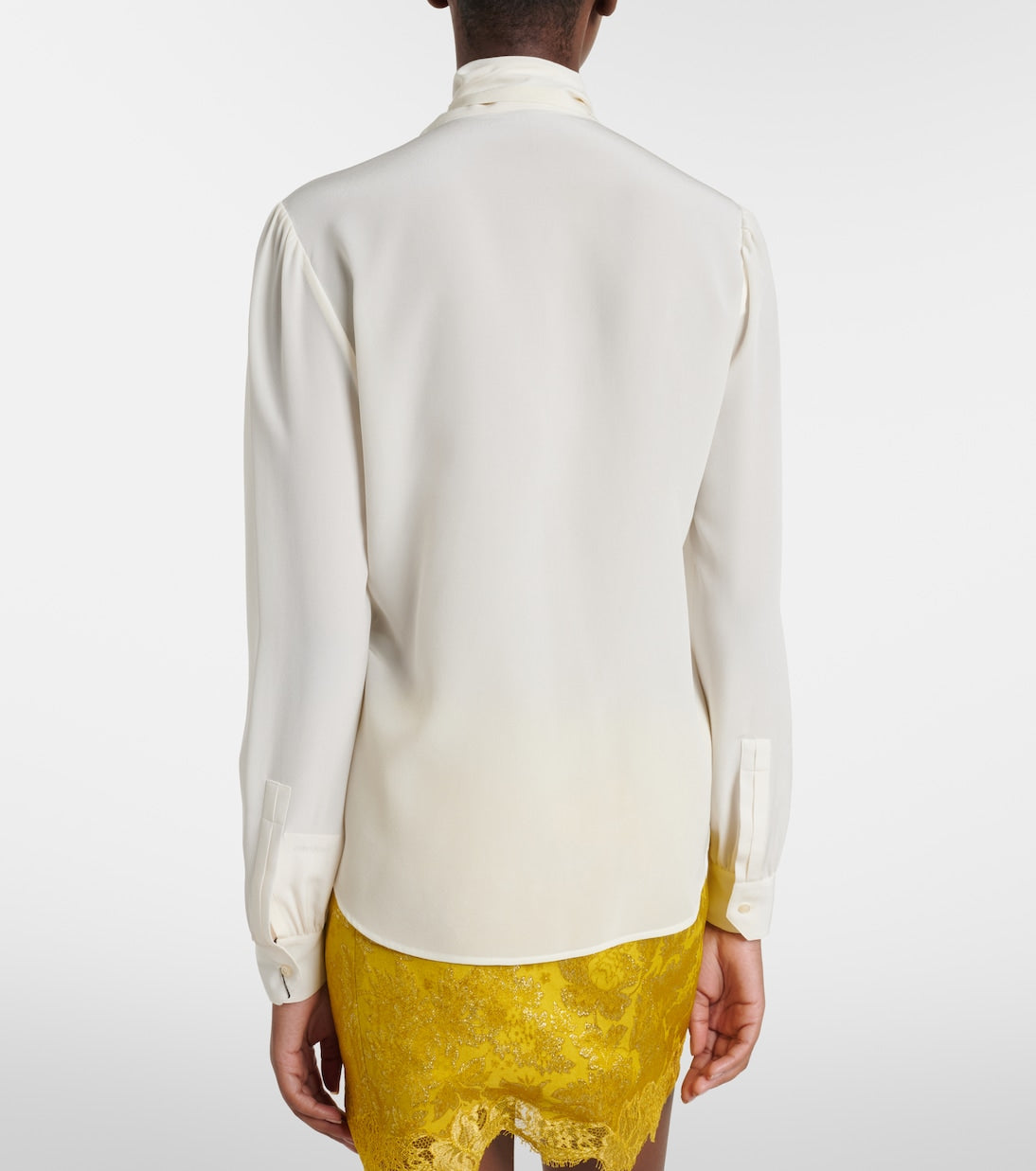 Saint Laurent - Tie-neck silk blouse