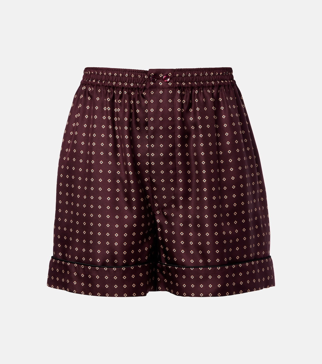 Saint Laurent - Printed silk satin shorts