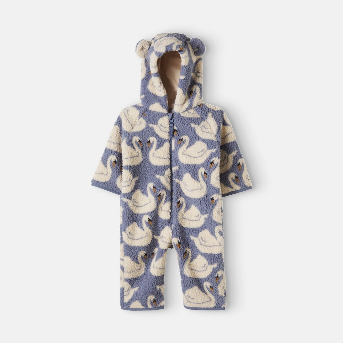 Konges Sløjd - Baby Jody hooded printed teddy onesie