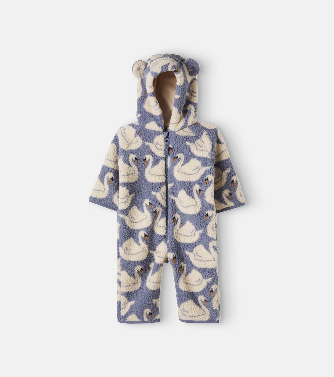 Konges Sløjd - Baby Jody hooded printed teddy onesie
