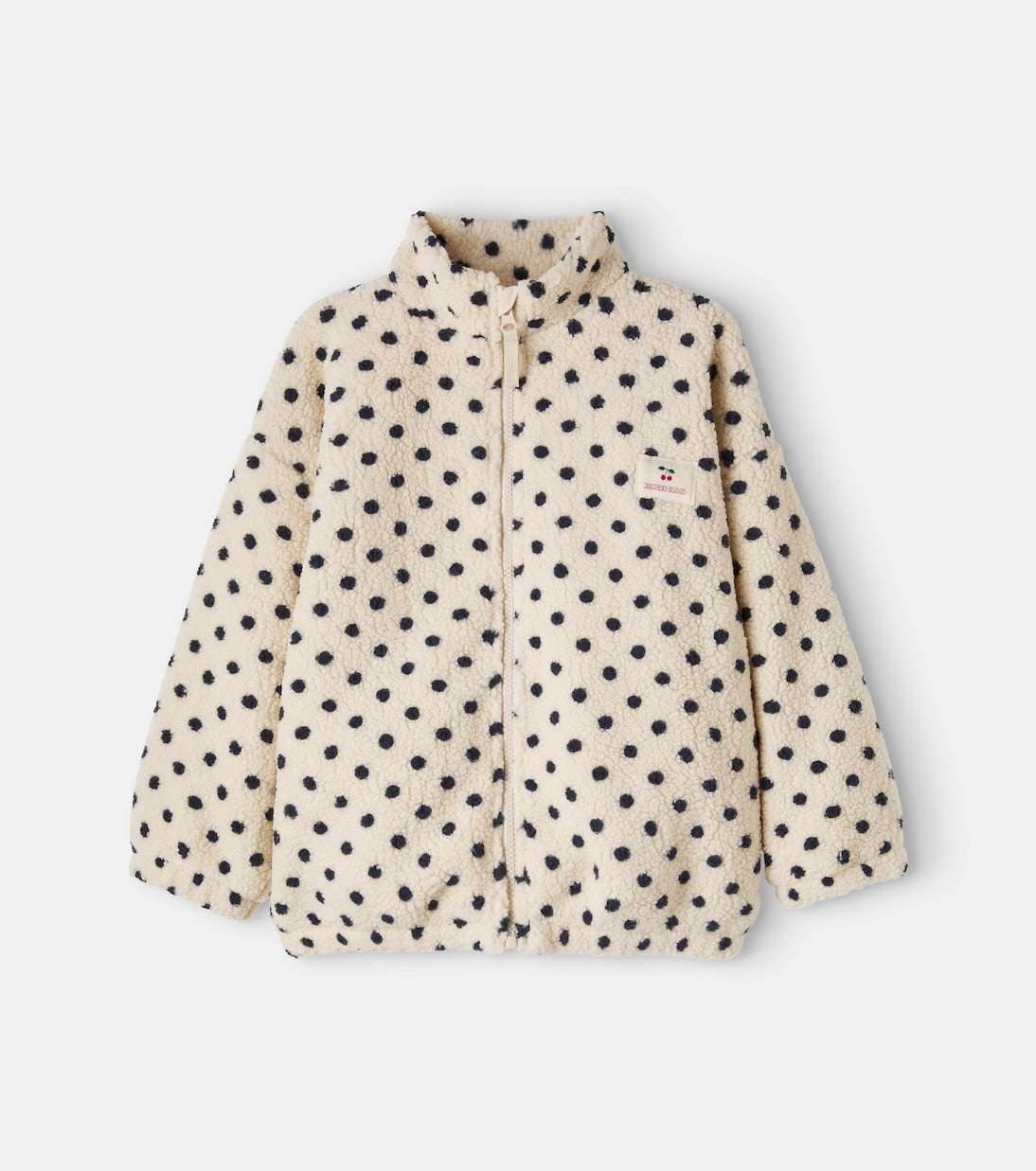 Konges Sløjd - Jody embroidered polka-dot teddy jacket
