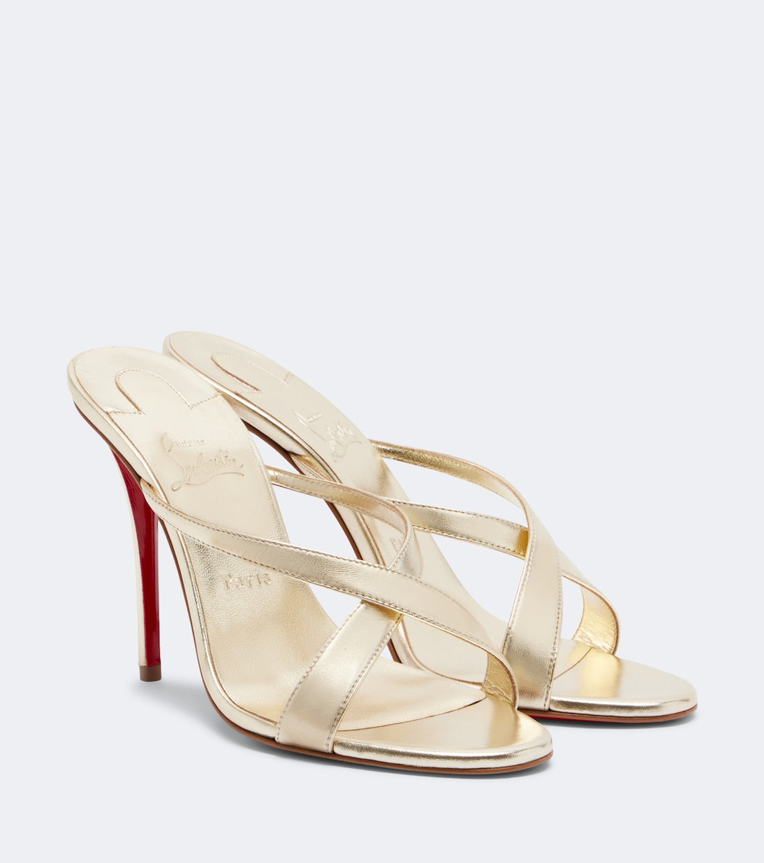 Christian Louboutin - Mulazee Cross metallic leather sandals