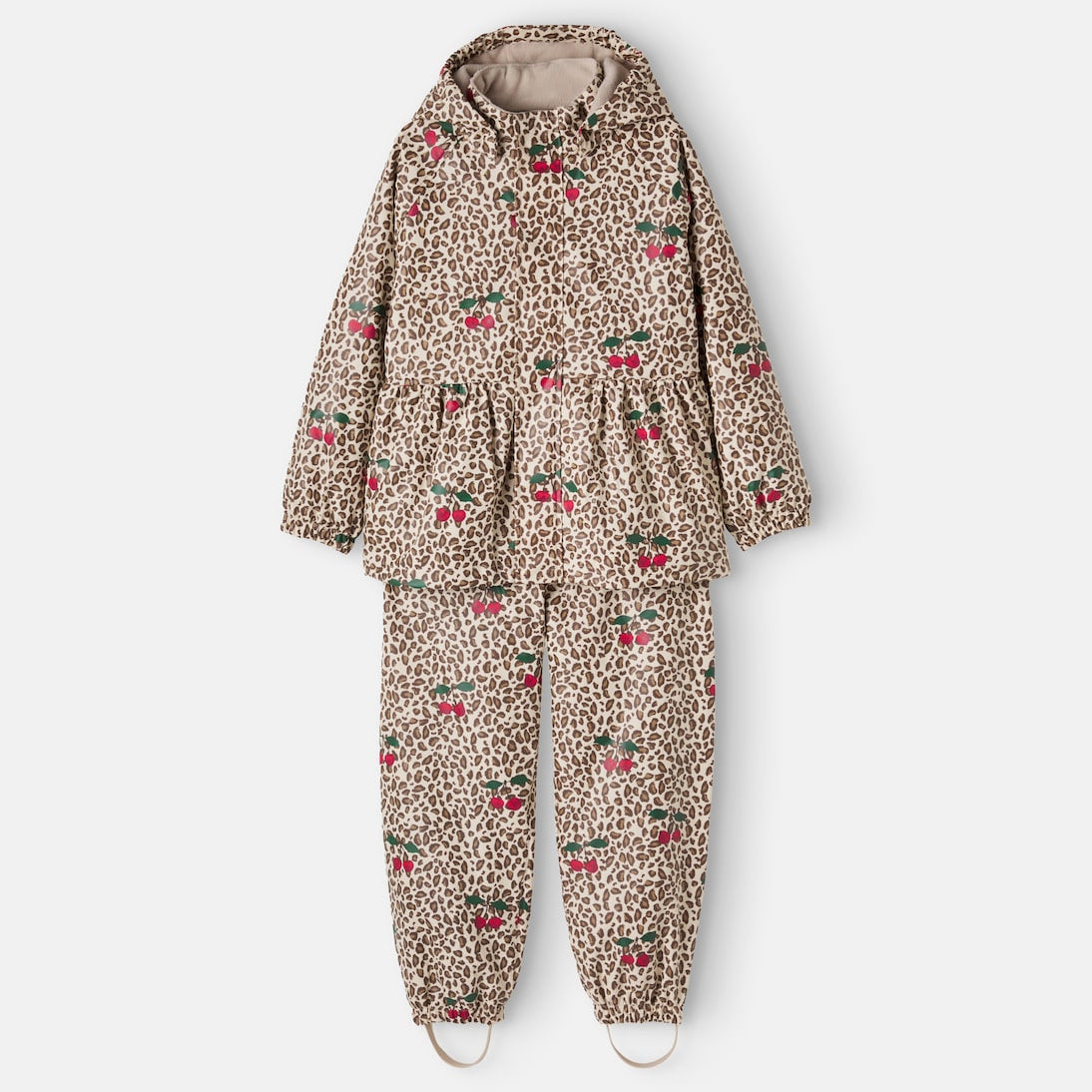 Konges Sløjd - Palme leopard-print hooded jacket and pants set